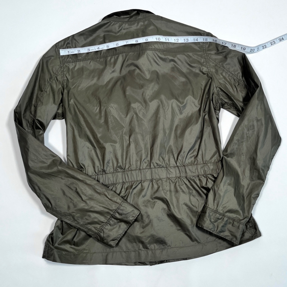 THEORY womans Windbreaker Military Green Jacket Size S - Picture 8 of 12